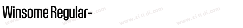 Winsome Regular字体转换
